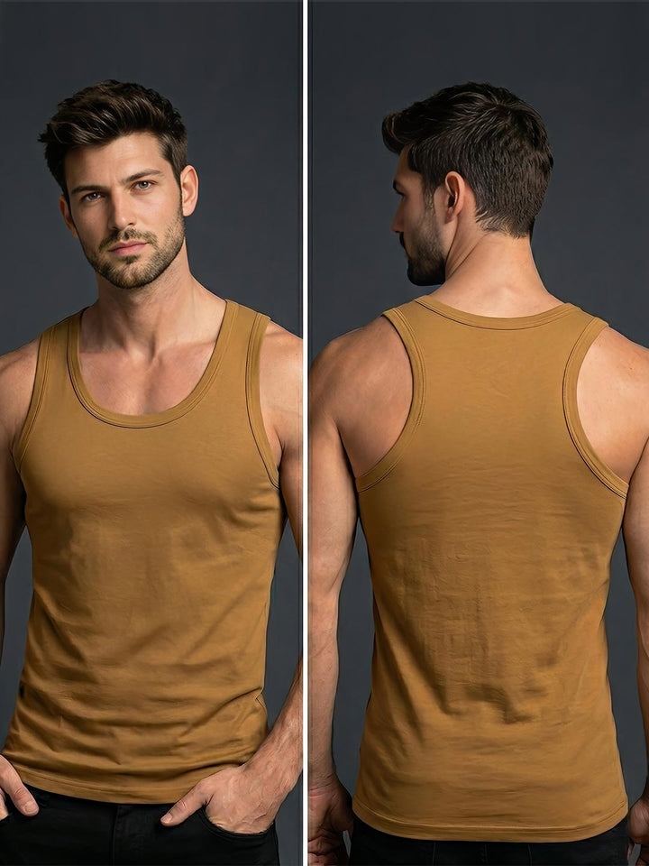 coold vest round neck for men brown-essa garments#color_pale-brown