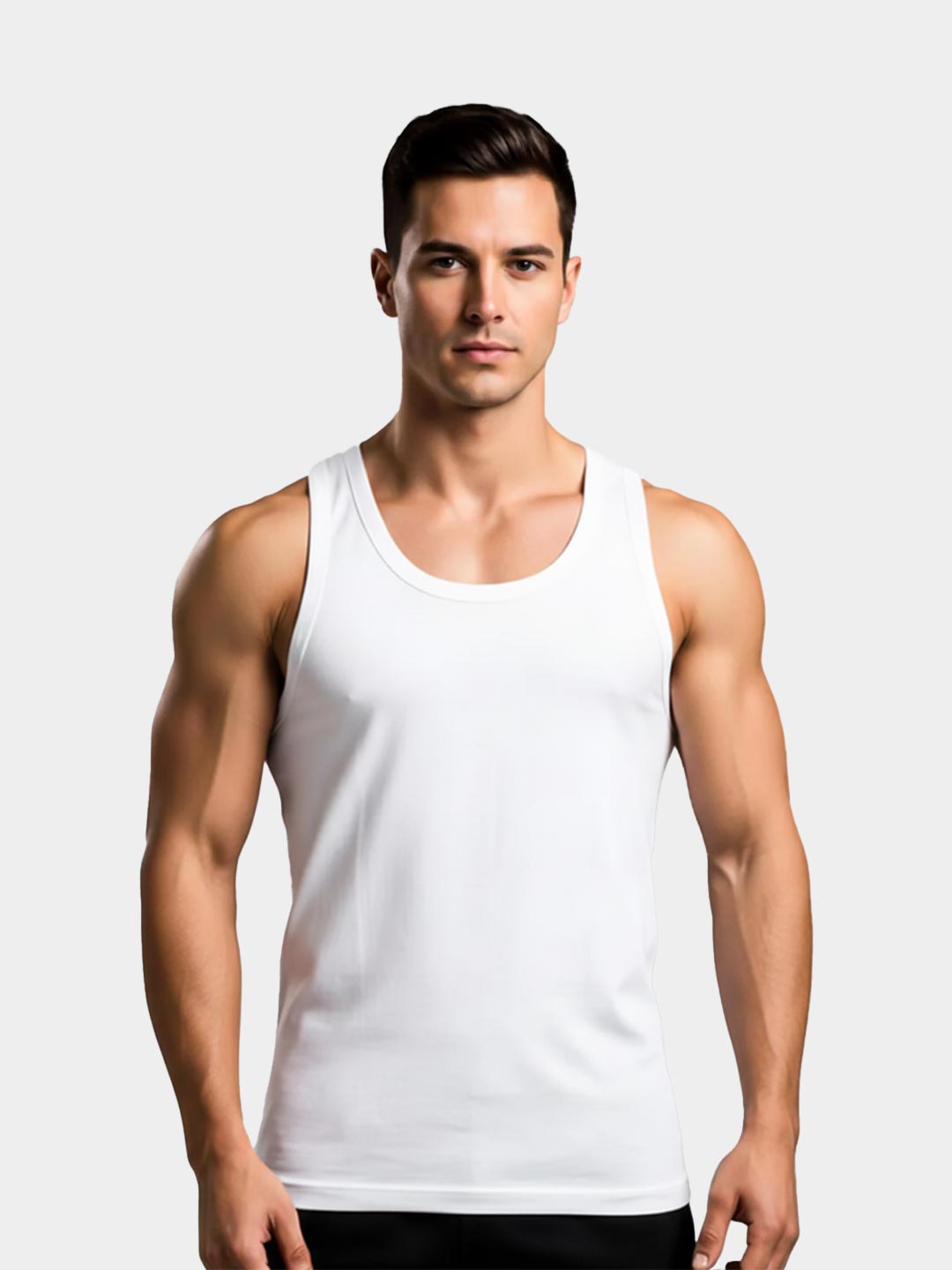 coold vest round neck for men white-essa garments