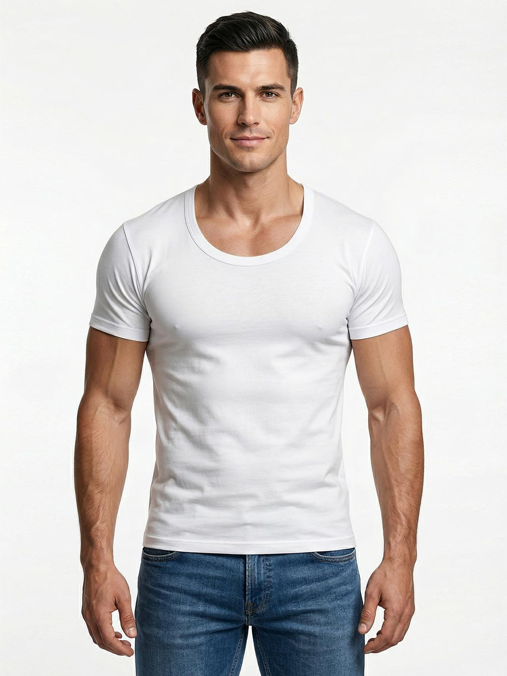 Essa Coold cotton White Vest With Sleeve