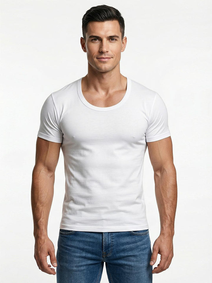 Essa Coold cotton White Vest With Sleeve