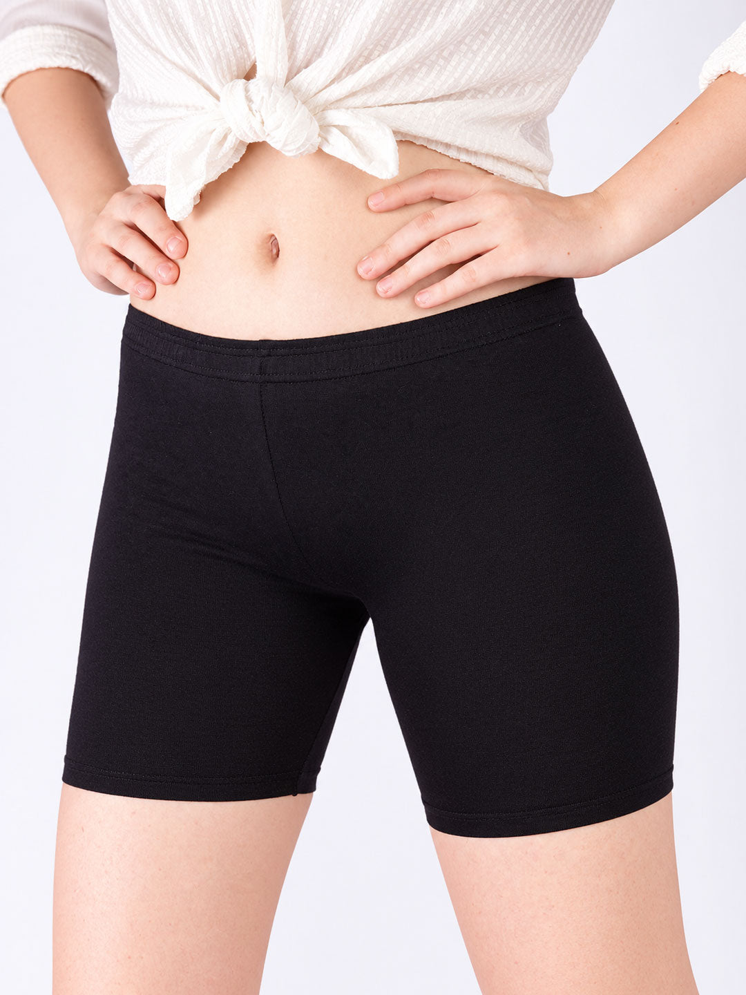 women cycling shorts #color_black
