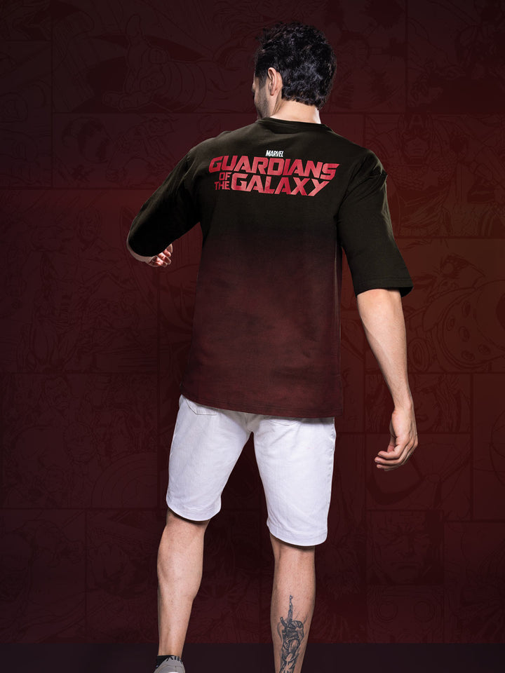 marvel avengers printed down shoulder t-shirt for men color bistre