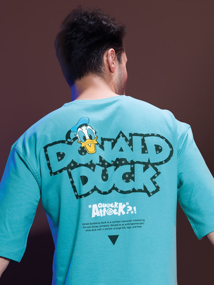 Disney printed down shoulder T-shirt for men color blizzard blue