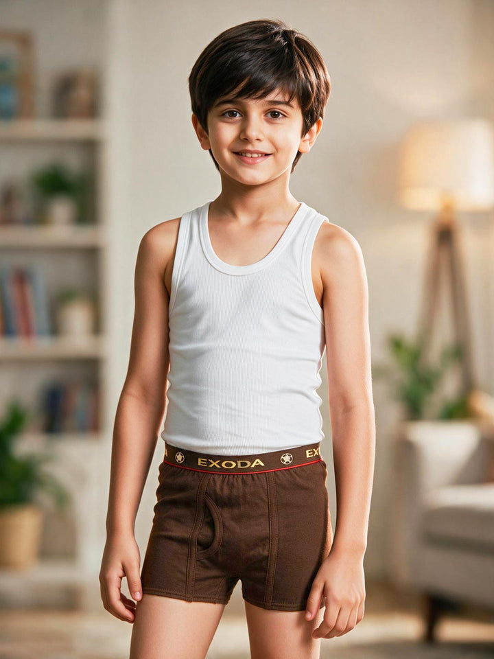 exoda leg elastic trunk for boys blue color-essa garments#color_irish-coffee