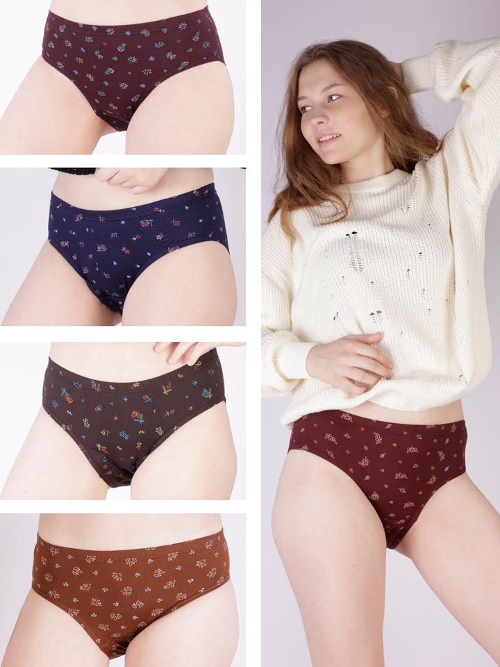 Fairlady Printed Panties (Pack Of 5)