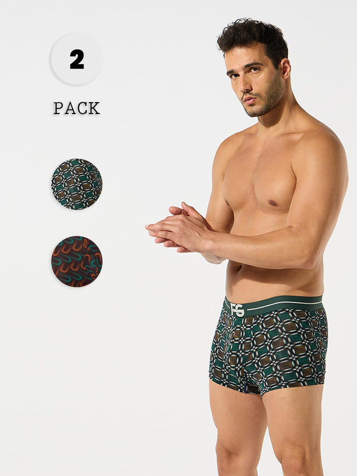 fg 3025 printed trunks for men #combo_2-pc-pack