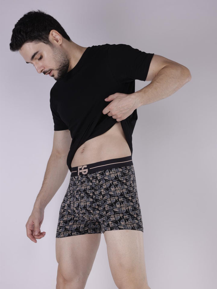 fg-3025 printed trunk for mens #color_bistre