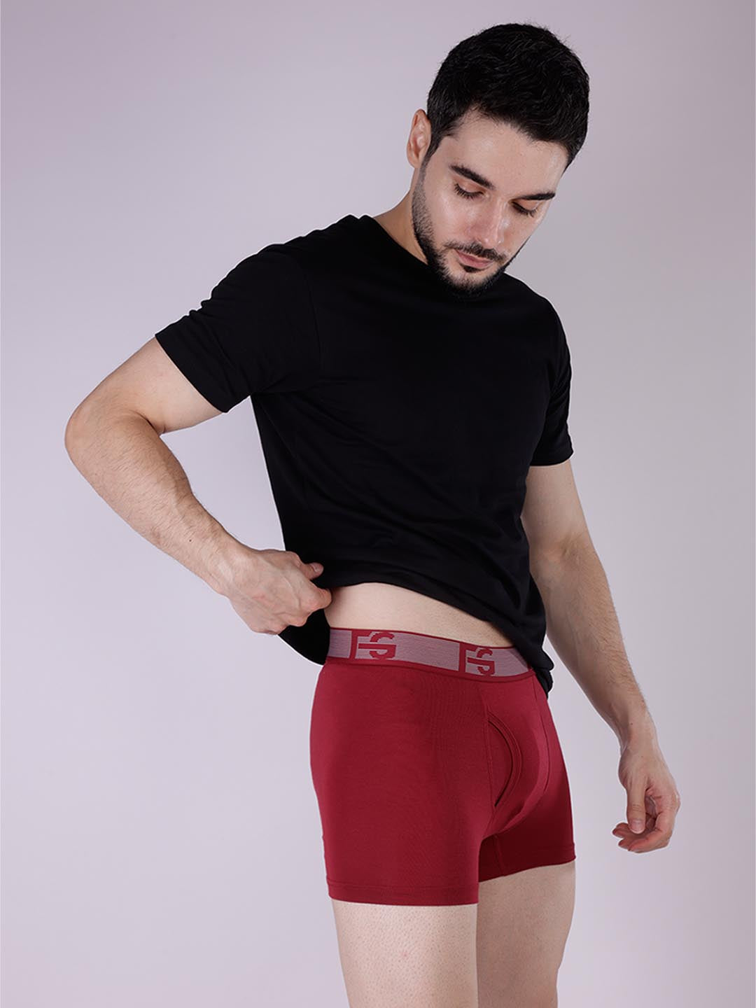 fg 3035 plain mens trunk #color_merlot