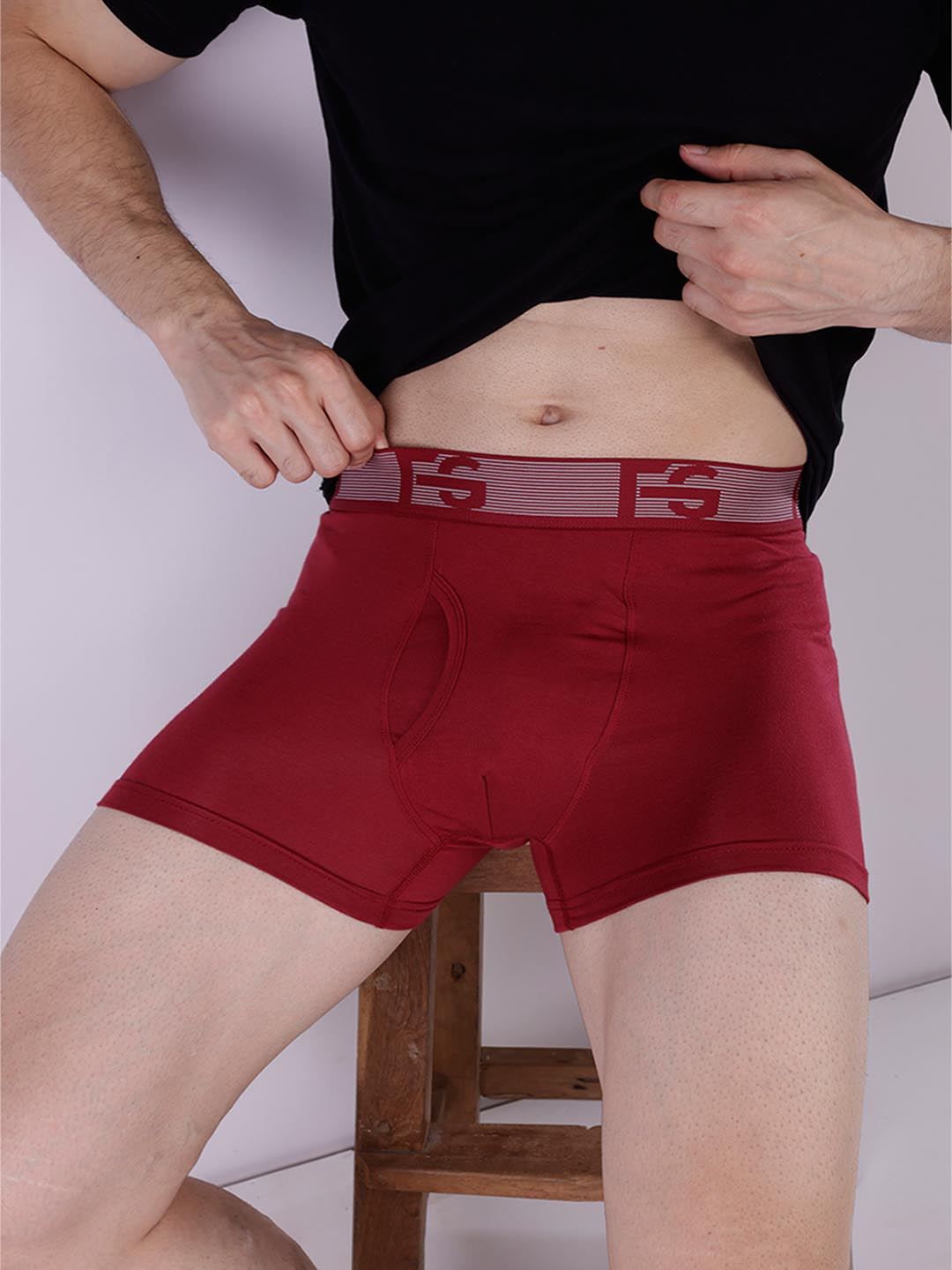 fg 3035 plain mens trunk #color_merlot