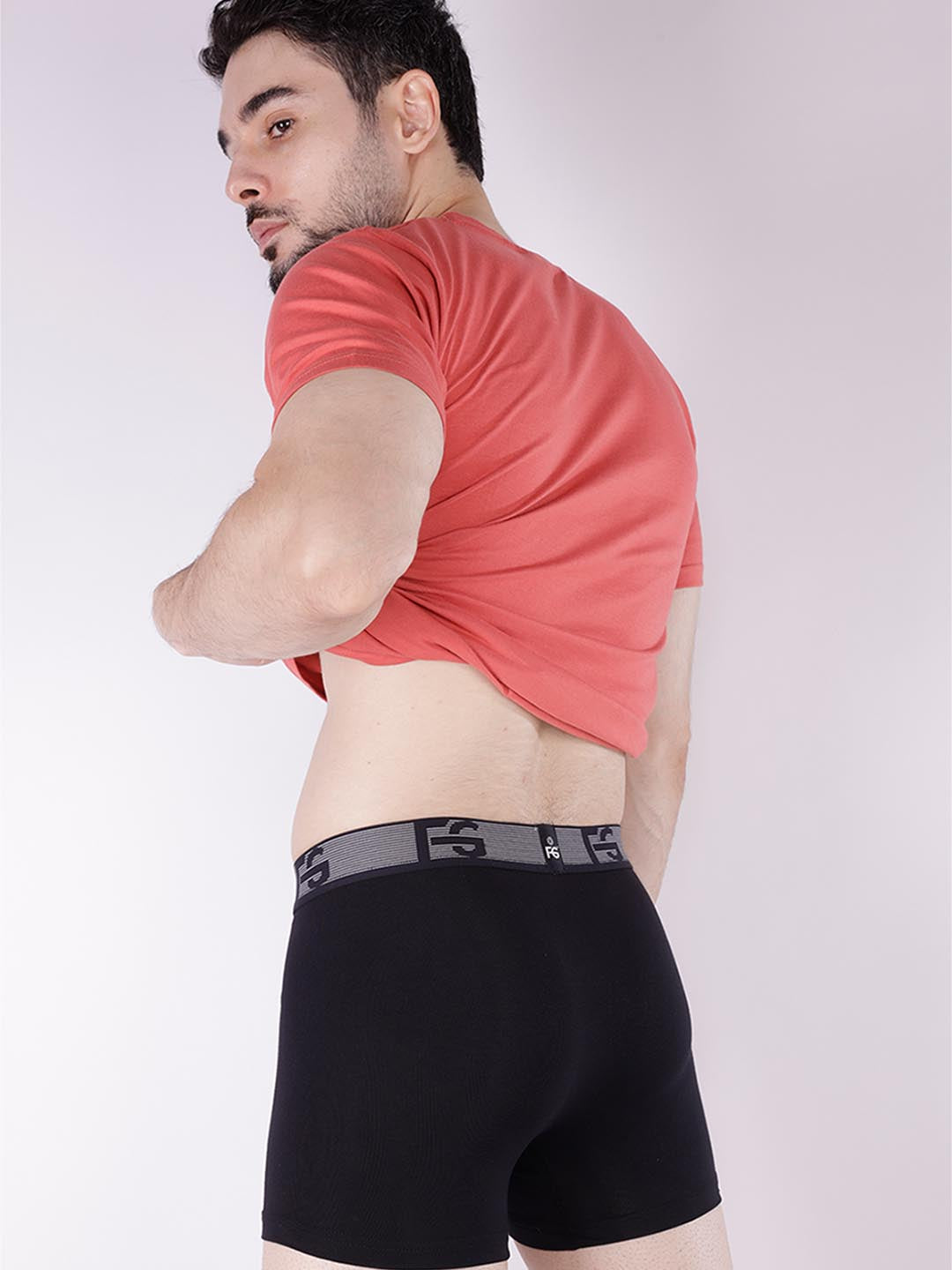 fg 3035 plain mens trunk #color_black