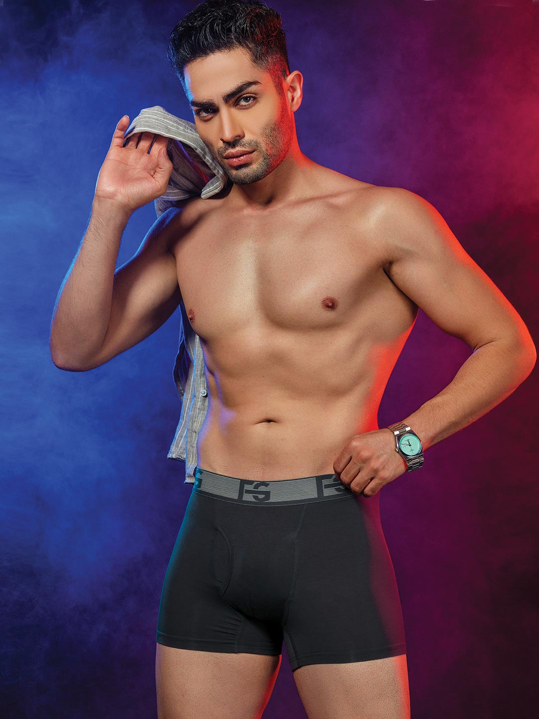 fg 3035 plain mens trunk #color_dark-grey