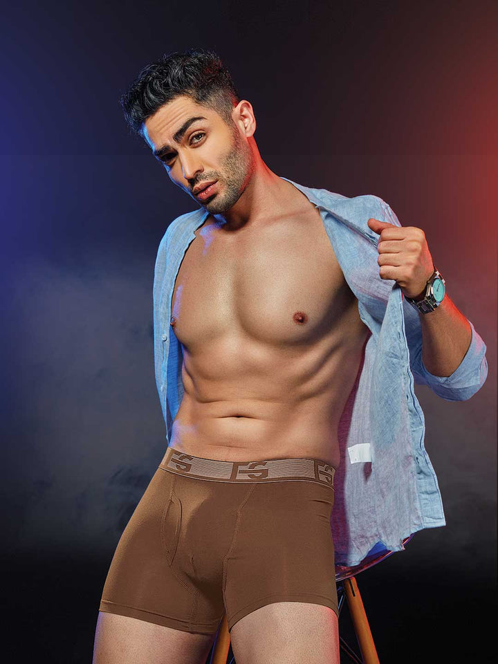 fg 3035 plain mens trunk #color_clay-brown