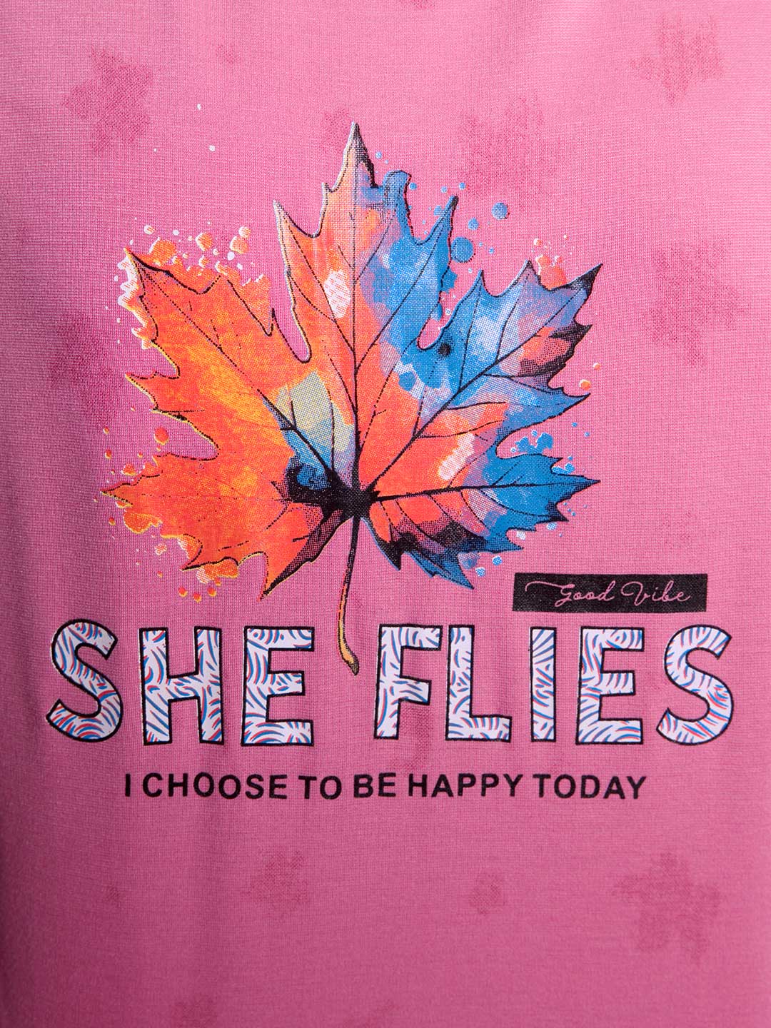 fg tencel lycra printed crop top tees for girls color rosy pink