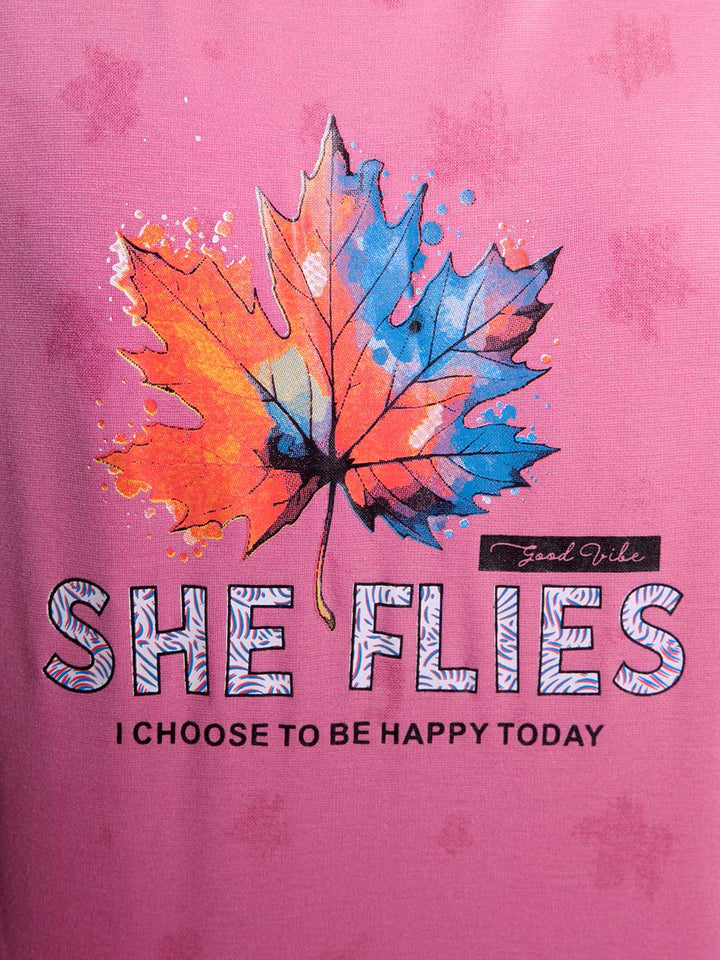 fg tencel lycra printed crop top tees for girls color rosy pink
