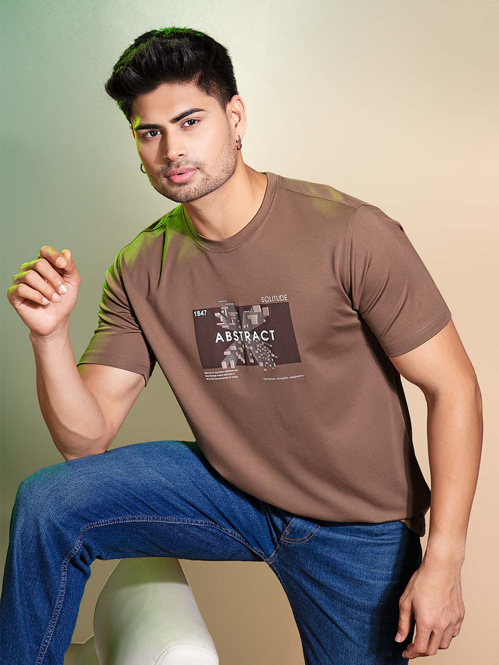 Tencel Lycra Printed Casual T-Shirt