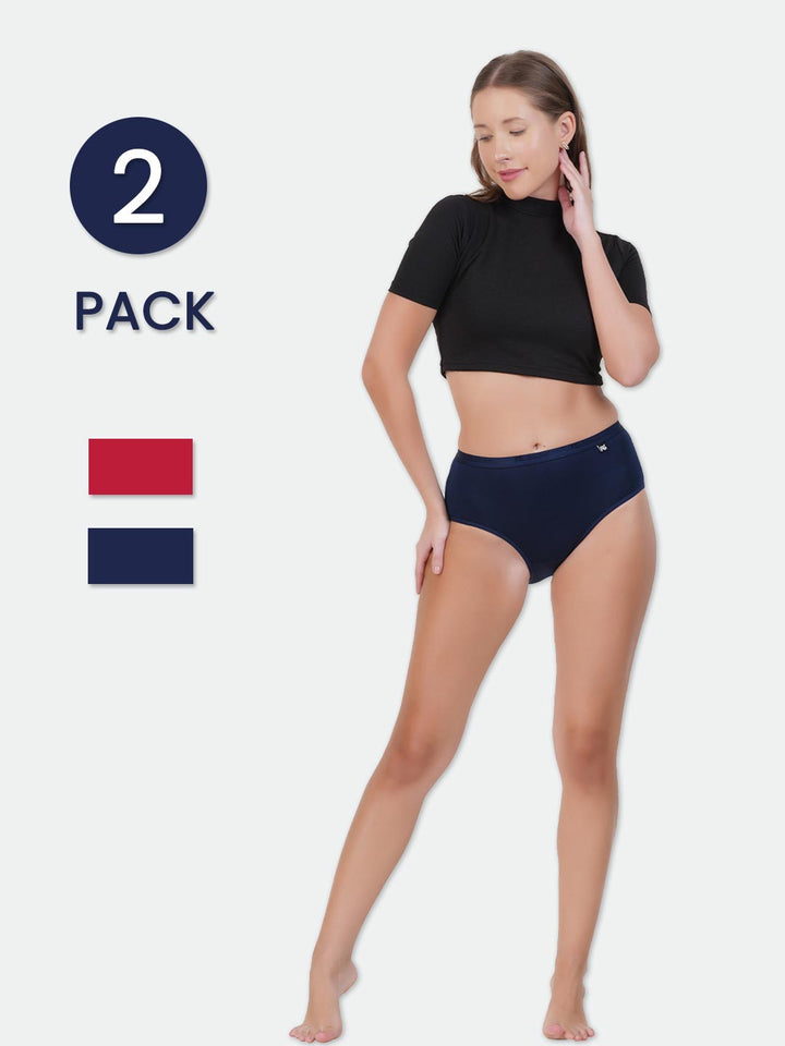 Women Micro Modal Plain Panties (Pack Of 2)