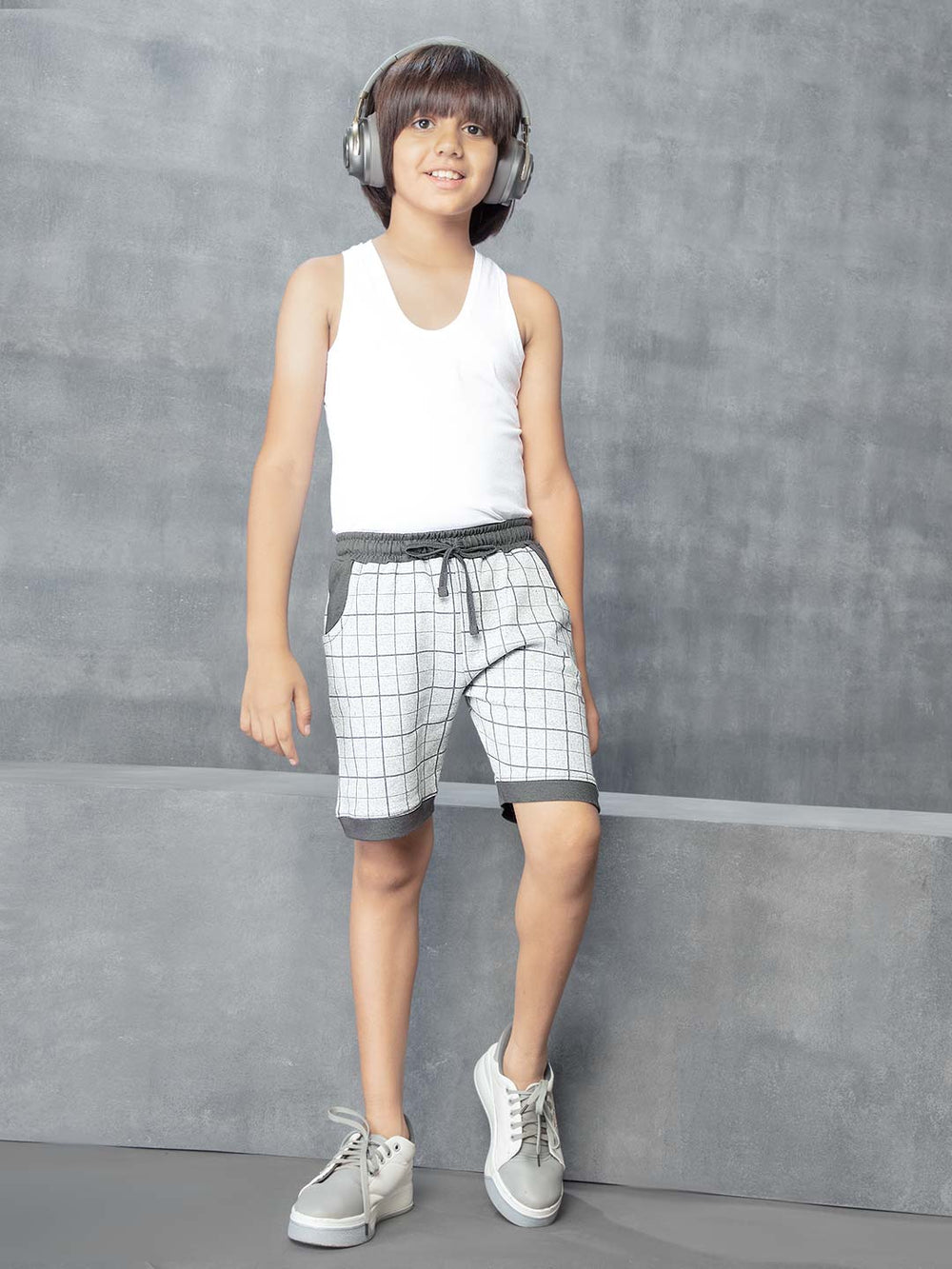 fitzone-105 shorts for boys color_charcoal-grey