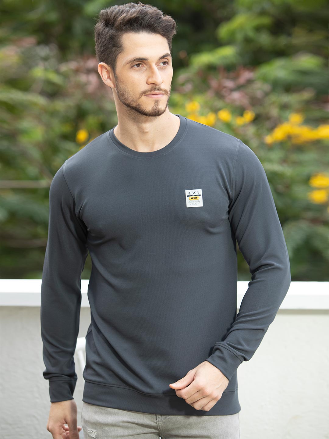 fs-0640 round neck full sleeve t-shirt for mens #color_charcoal-grey