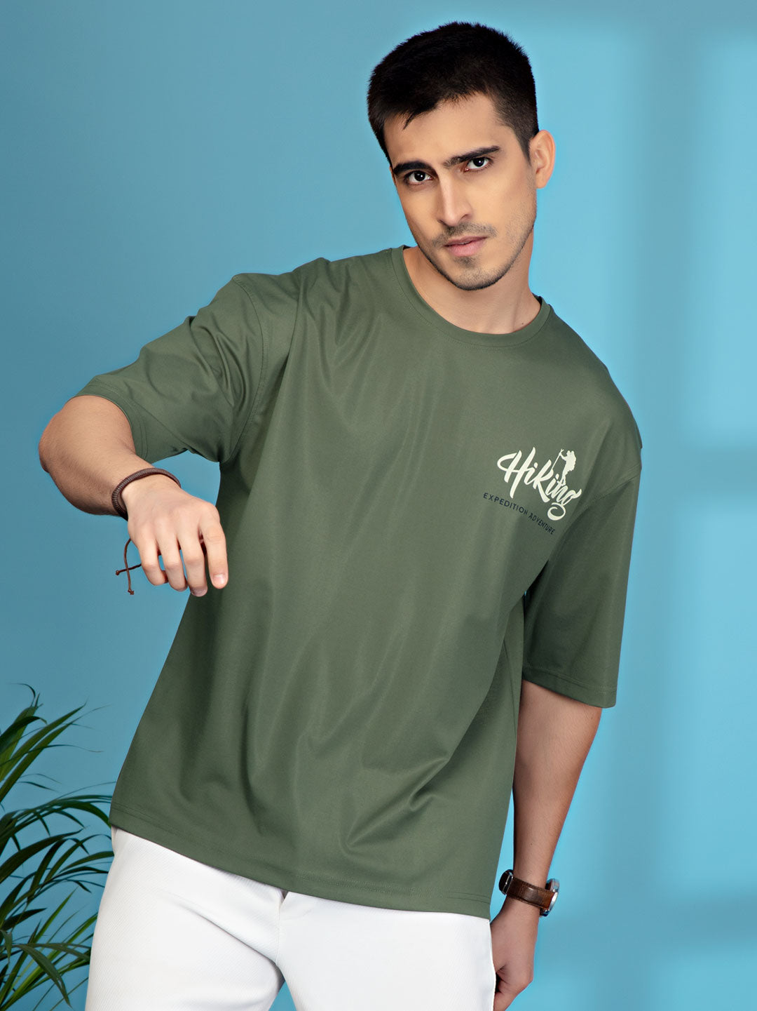 FG-1865 Down Shoulder T-Shirt For Men #color_grey-asparagus