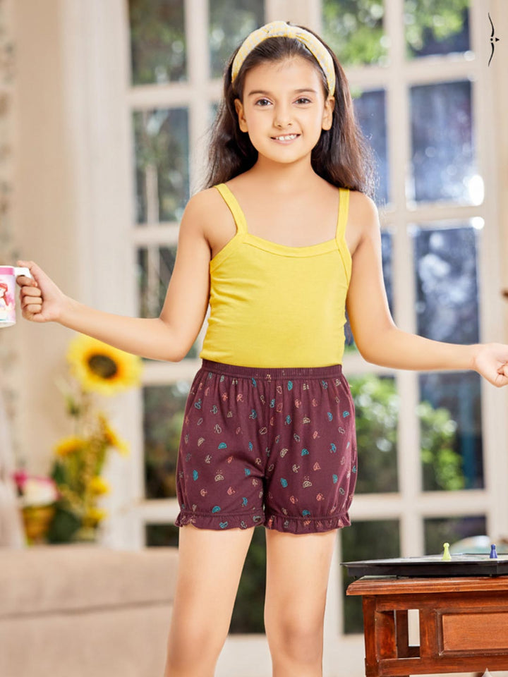 bloomer girls printed drawer #color_wine-berry