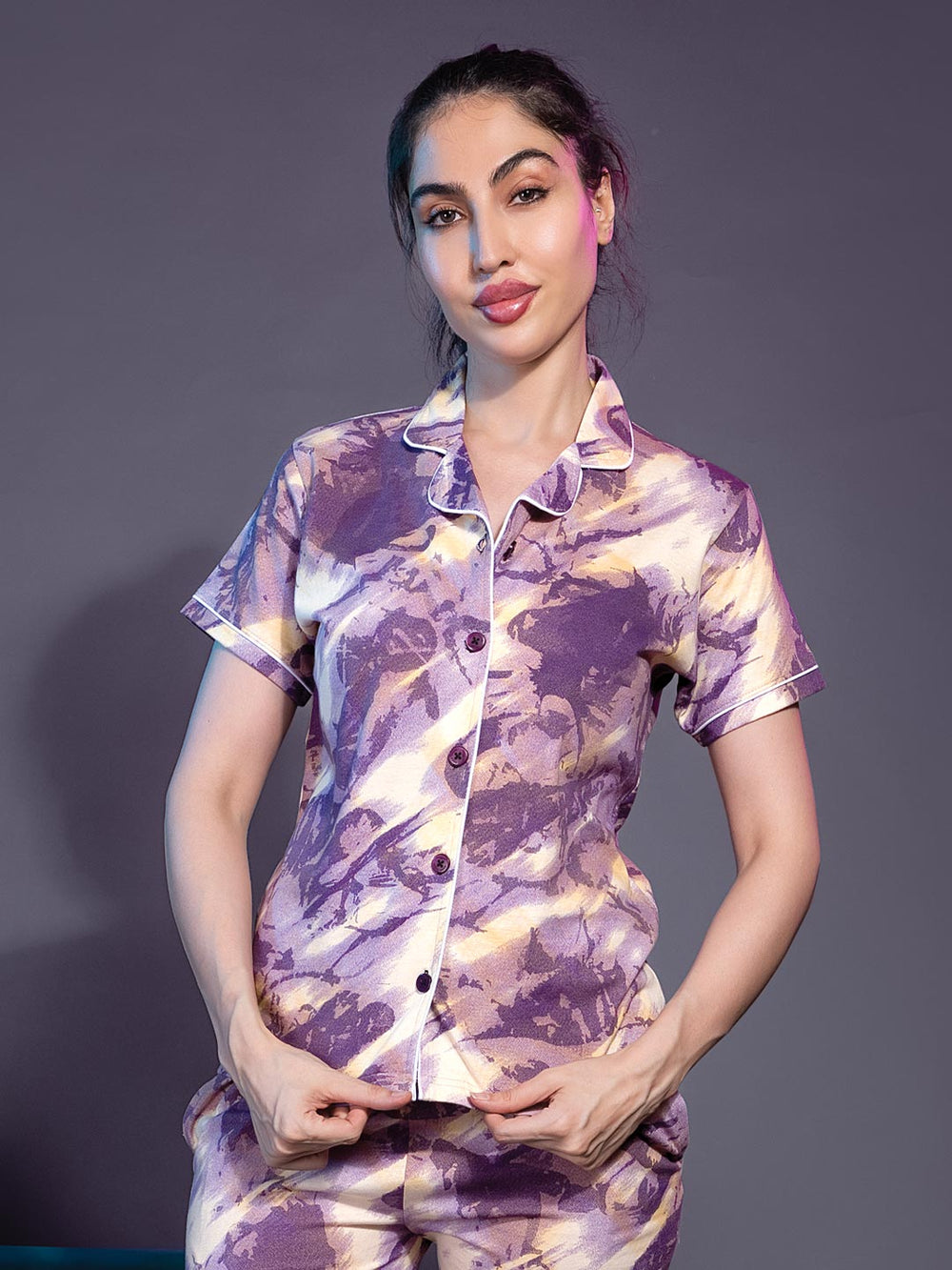 aara full pant set for women with collar