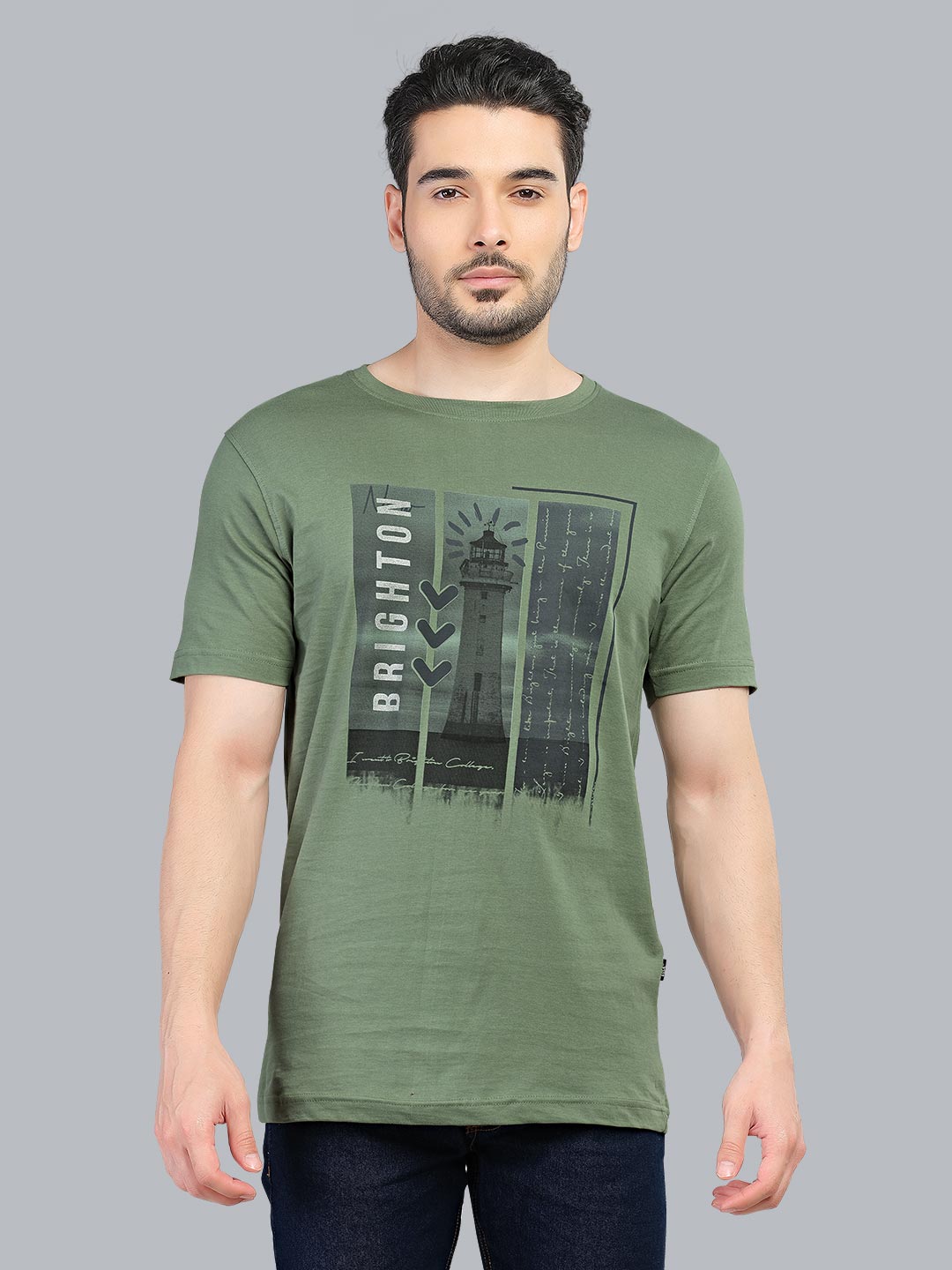 graphix printed t-shirt for men #color_cactus