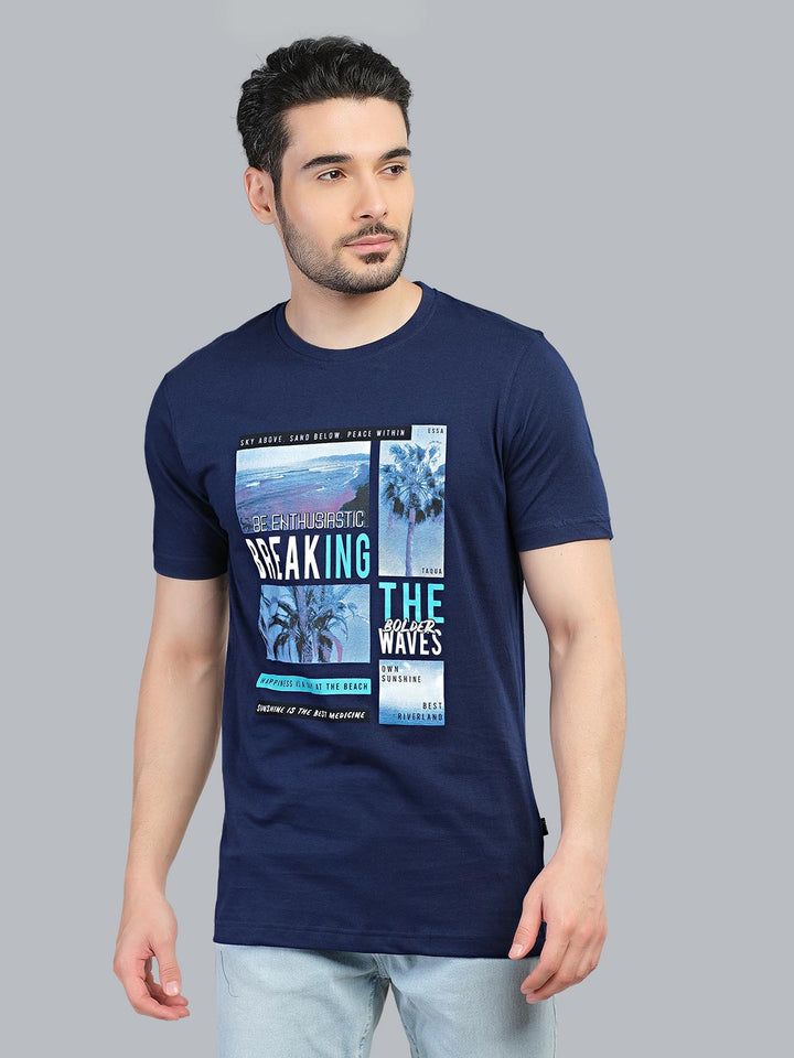 graphix printed t-shirt for men #color_marine