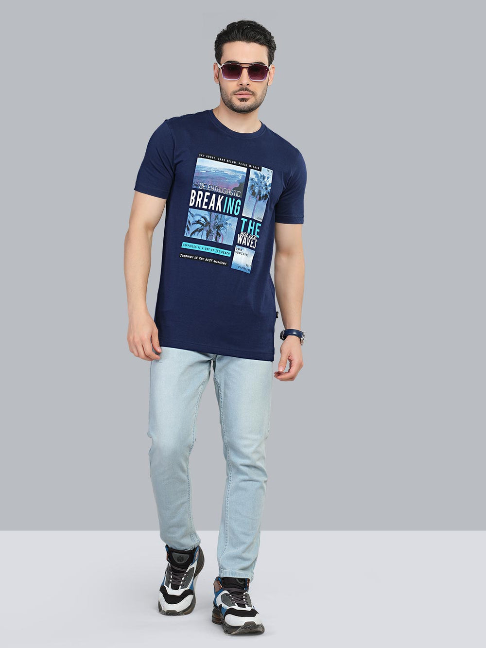 graphix printed t-shirt for men #color_marine