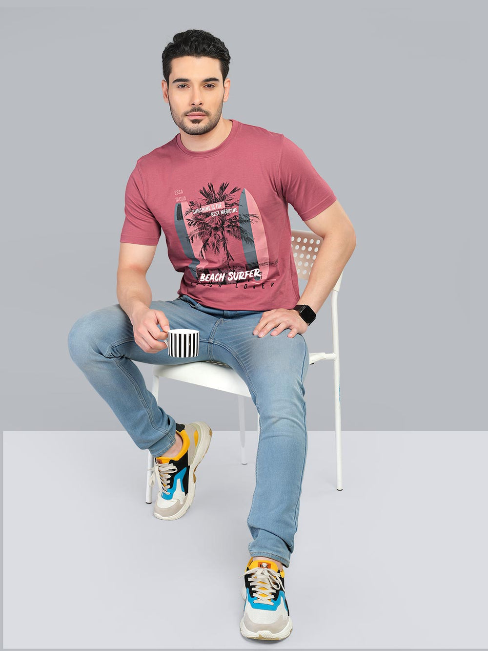graphix printed t-shirt for men #color_rosy-pink