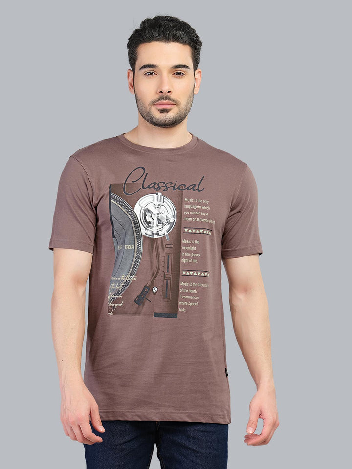 graphix printed t-shirt for men #color_wenge