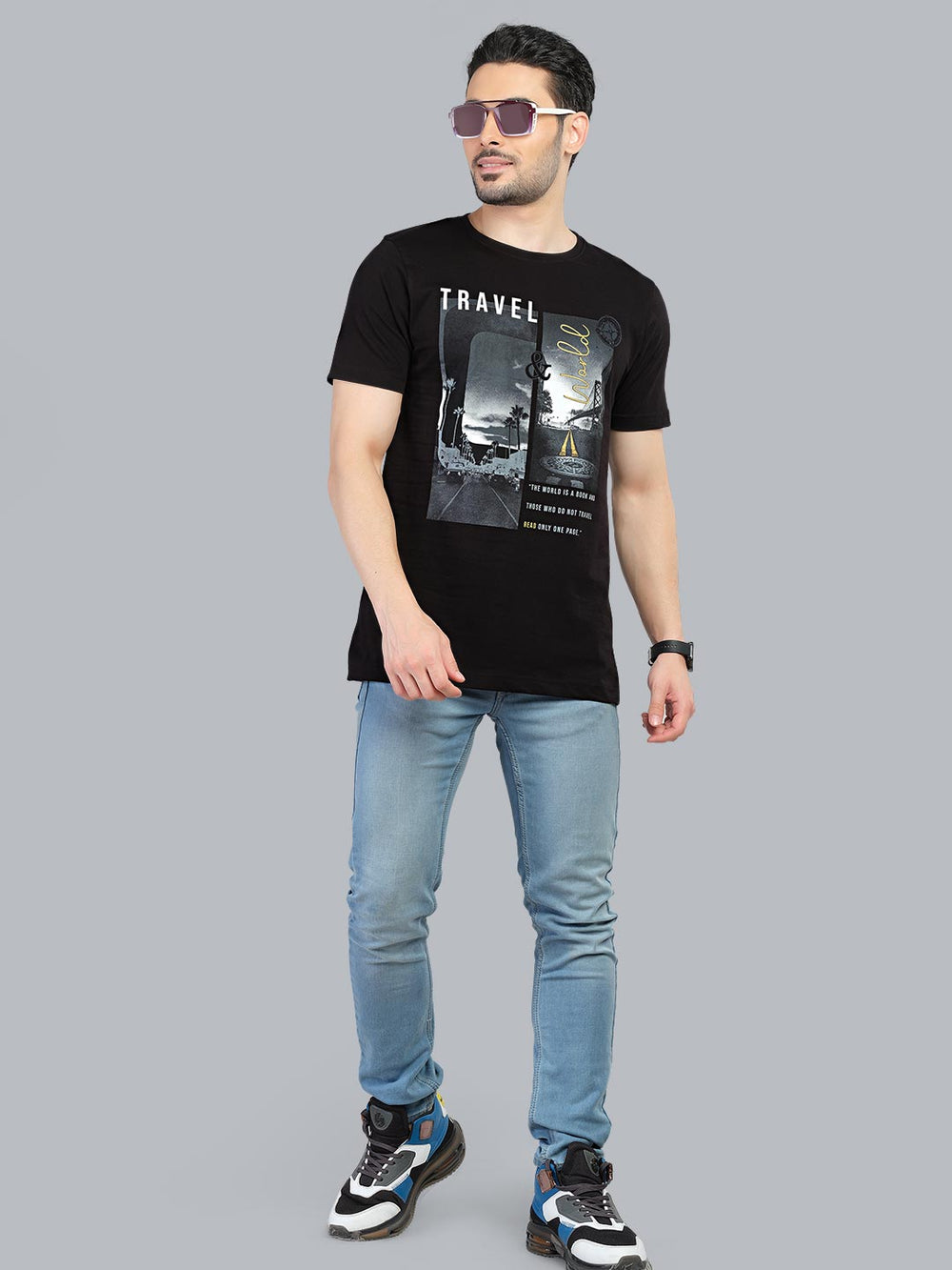 graphix printed t-shirt for men #color_black