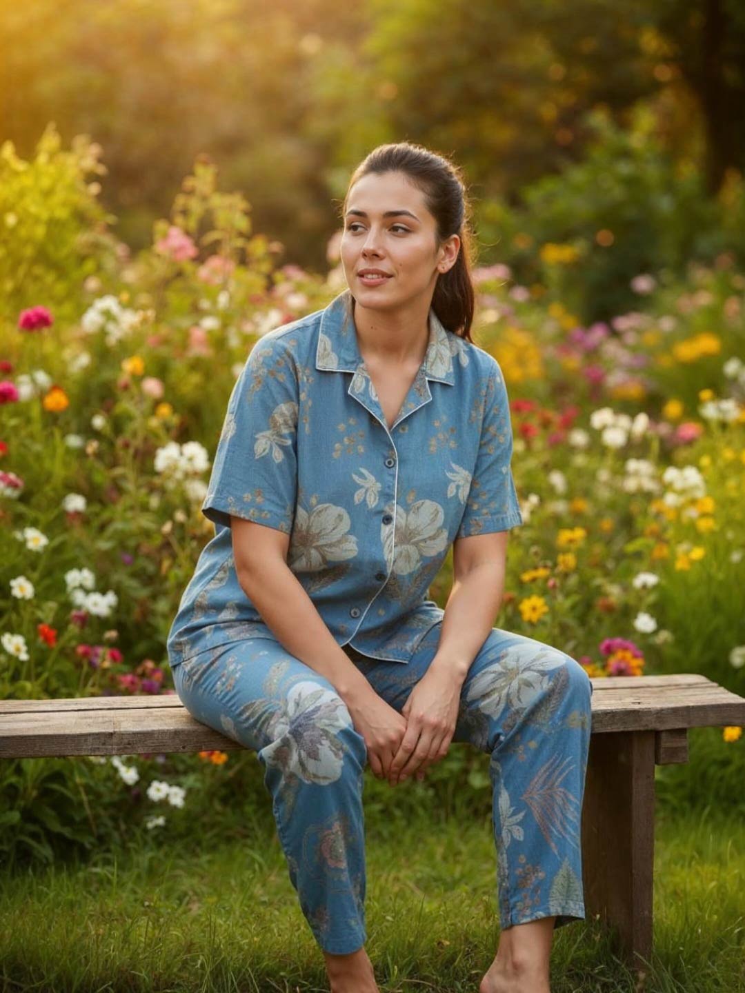 heroica printed loungewear for women#color_pacific-blue