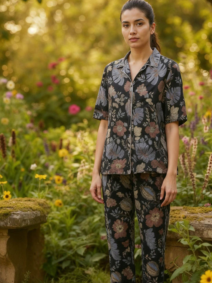 heroica printed loungewear for women#color_black