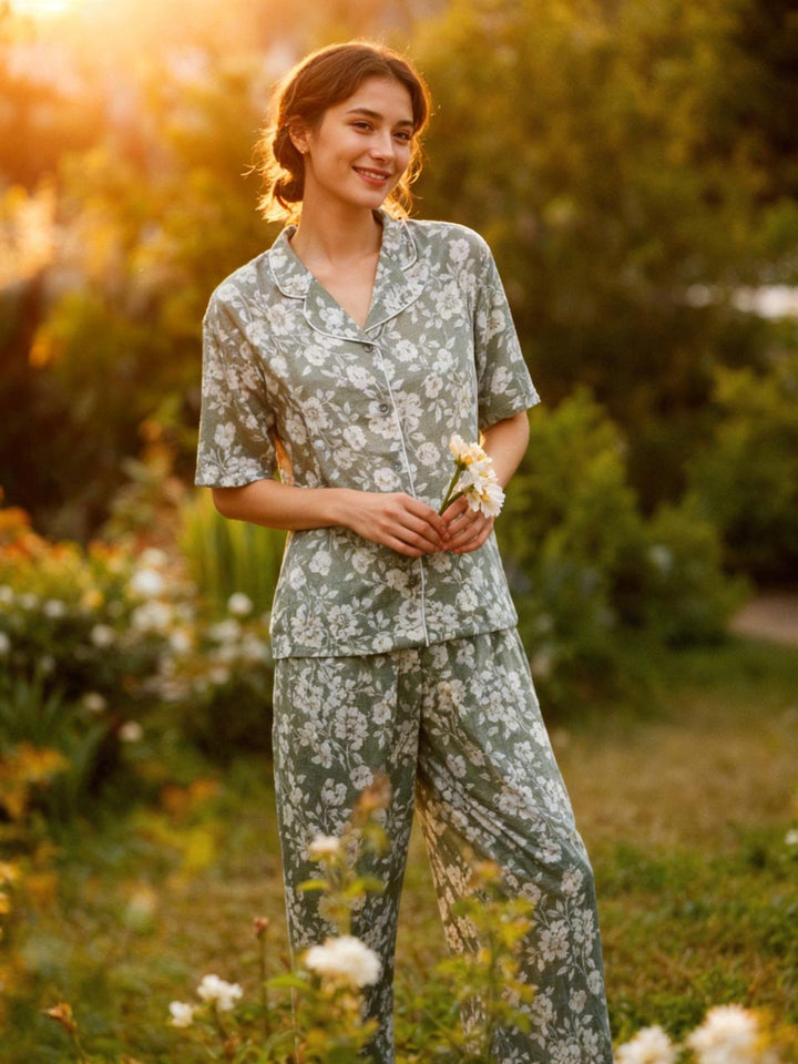 heroica printed loungewear for women#color_sage-green