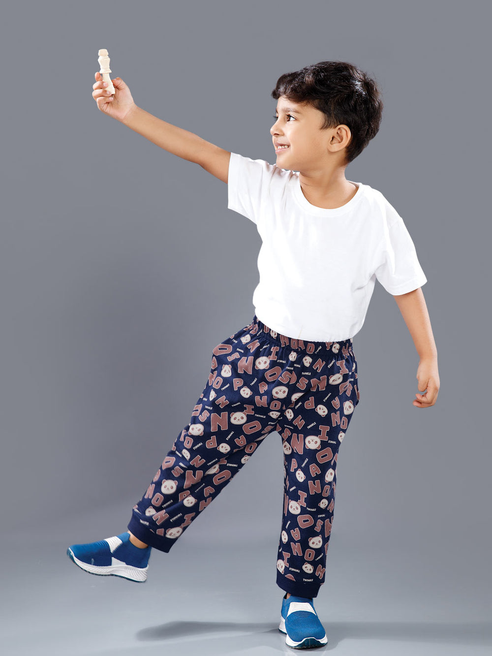 koko printed full pant for boys color mirage