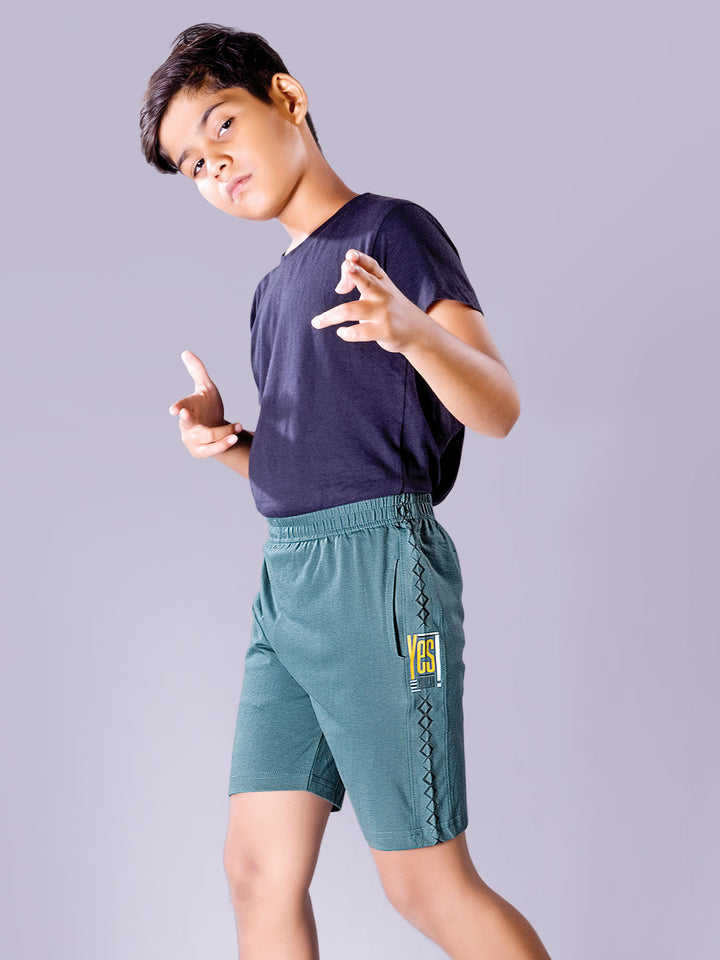 loco plus printed shorts for boys color sherpa blue