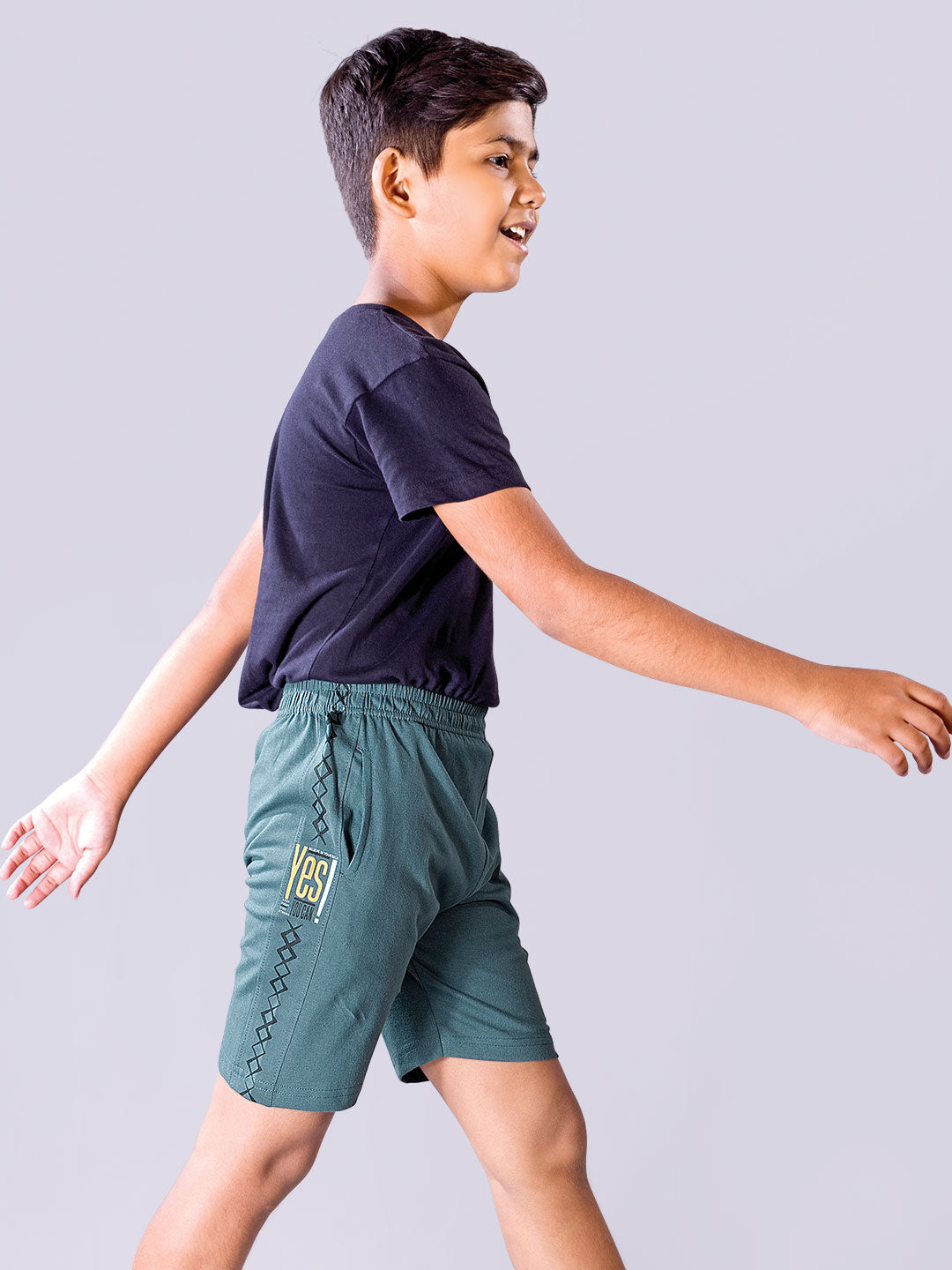 loco plus printed shorts for boys color sherpa blue