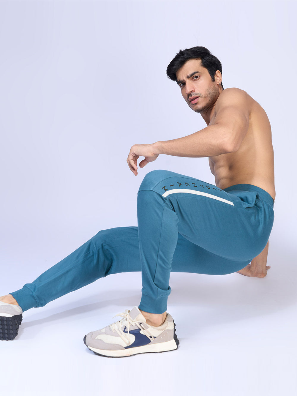 mens looper z 4065 full pant color silk blue