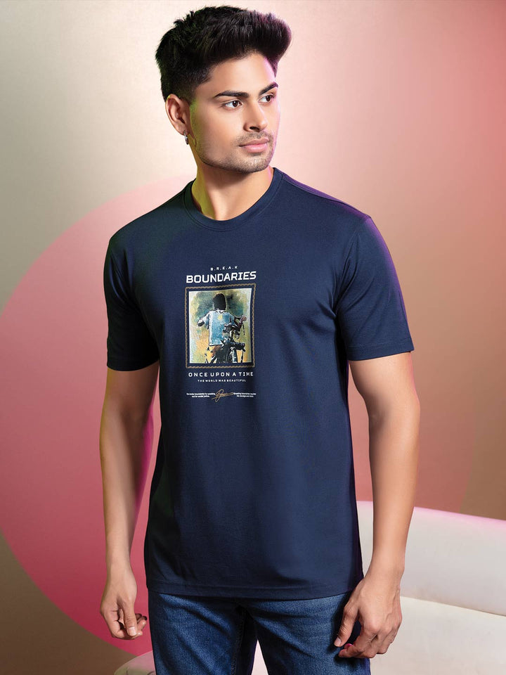 Tencel Lycra Printed Casual T-Shirt