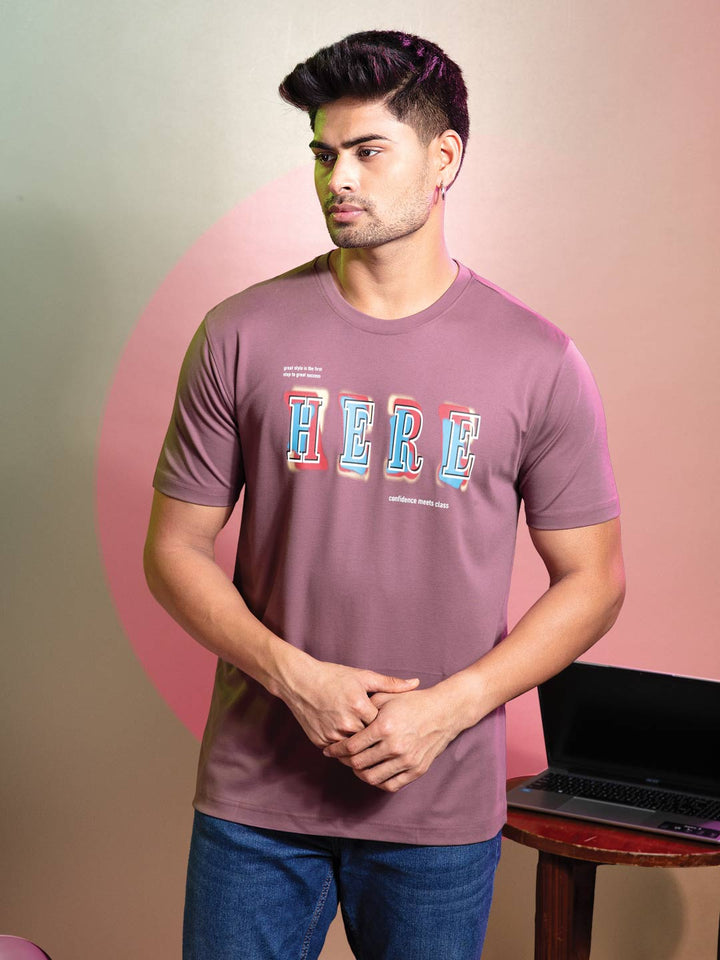 Tencel Lycra Printed Casual T-Shirt