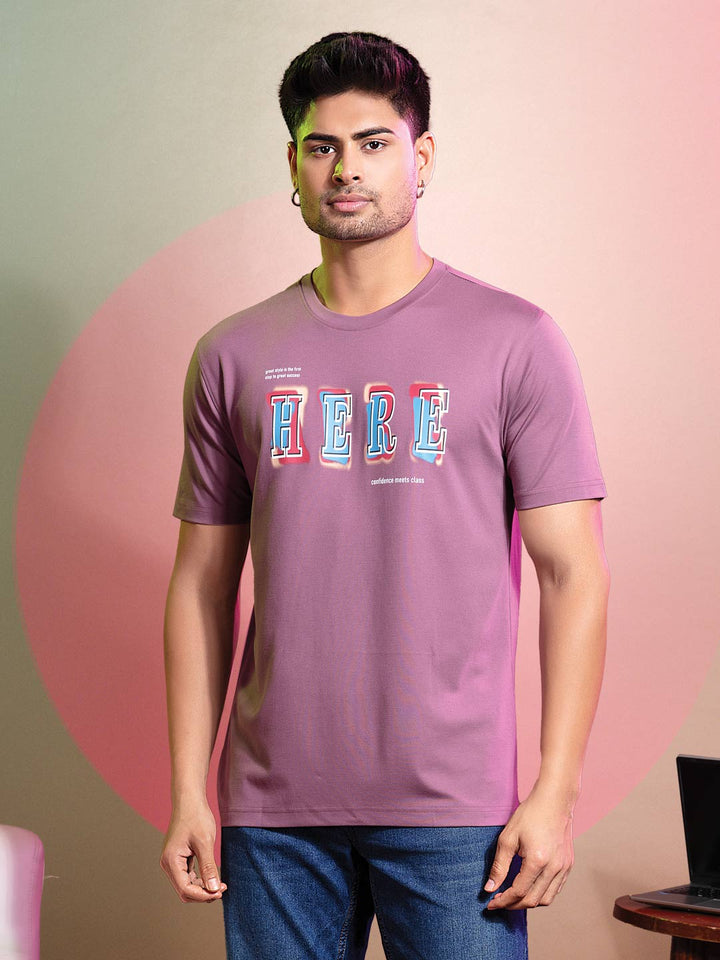 Tencel Lycra Printed Casual T-Shirt