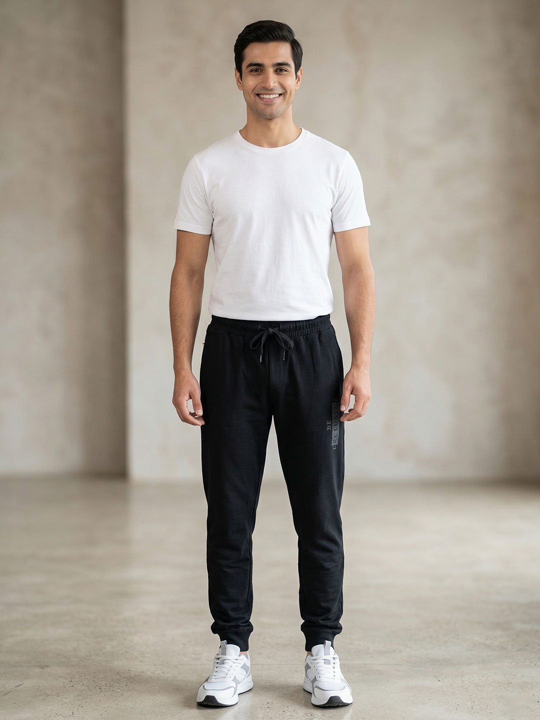 Tencel full length pant for men color black