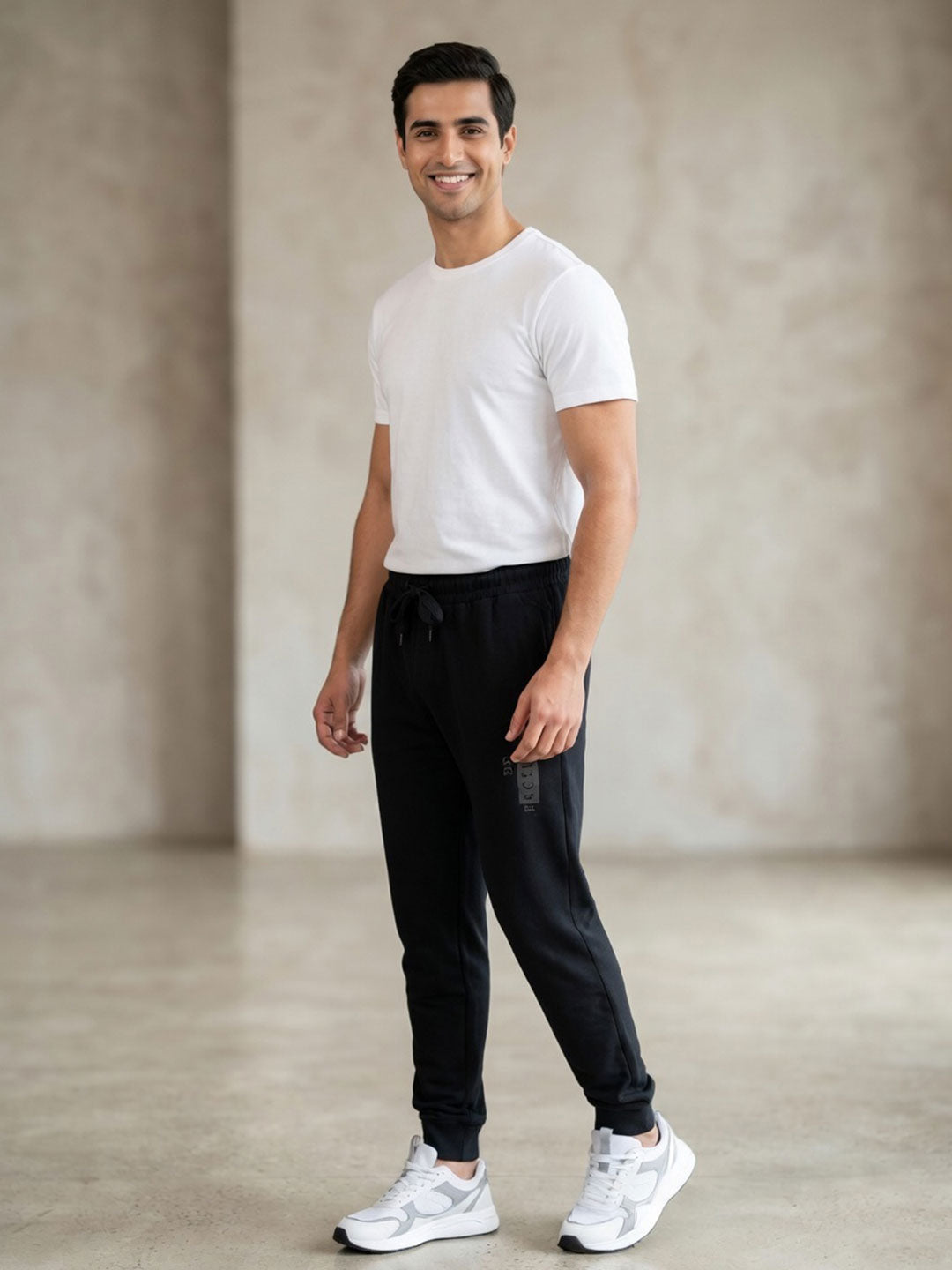Tencel full length pant for men color black