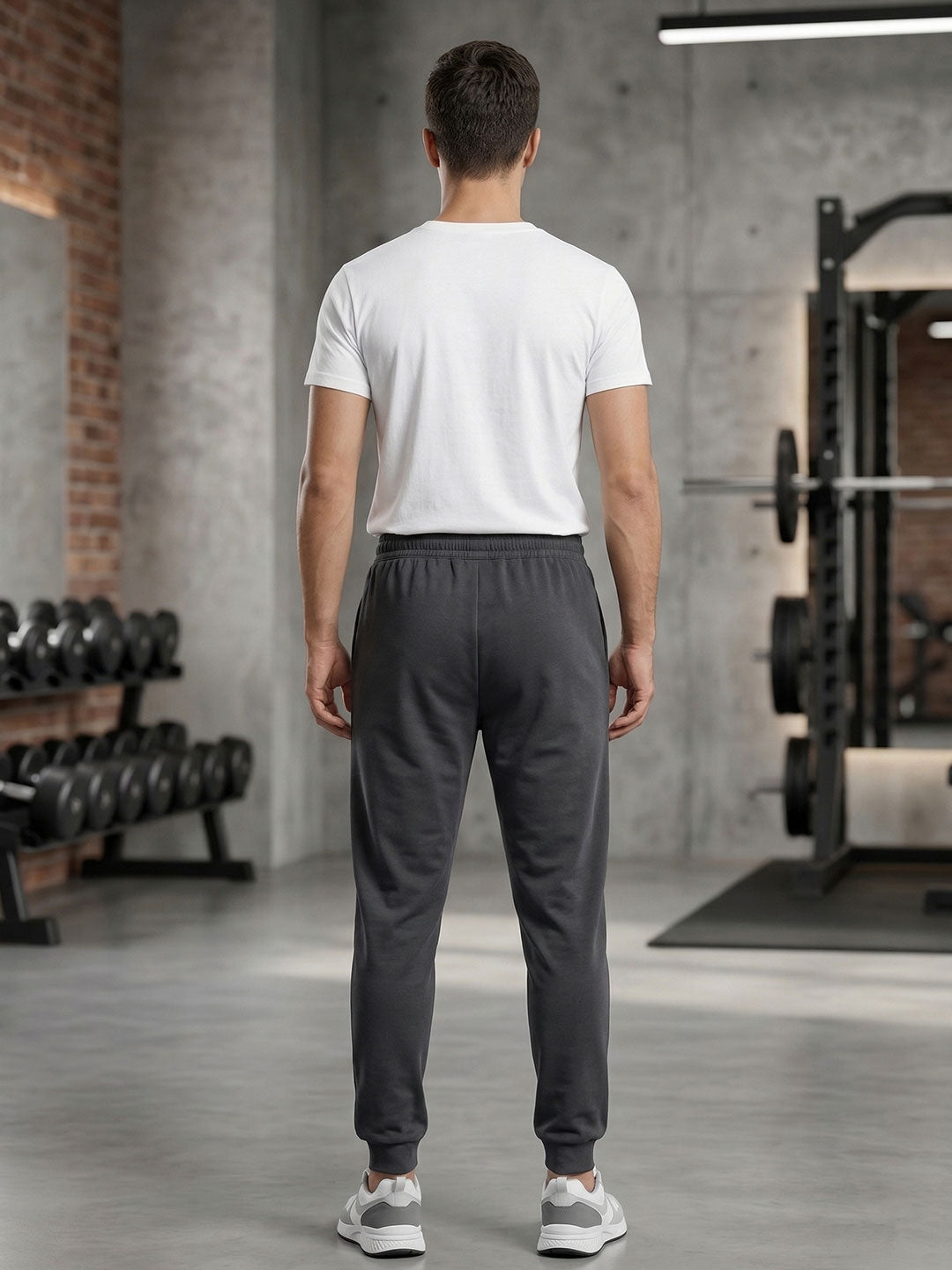 Tencel full length pant for men color charcoal grey