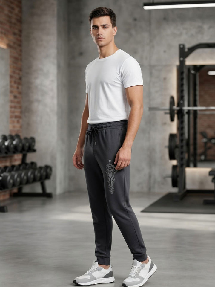 Tencel full length pant for men color charcoal grey