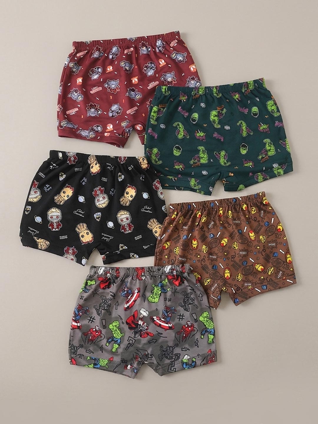 Marvel super print drawer for boys assorted pack of 3