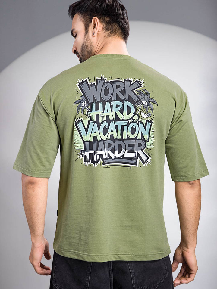 Men Oversized Drop Shoulder Printed Tees