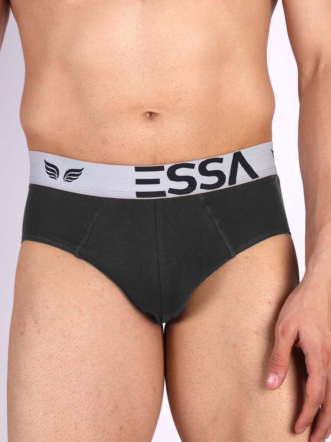 mr fit 4105 plain brief #color_charcoal-grey