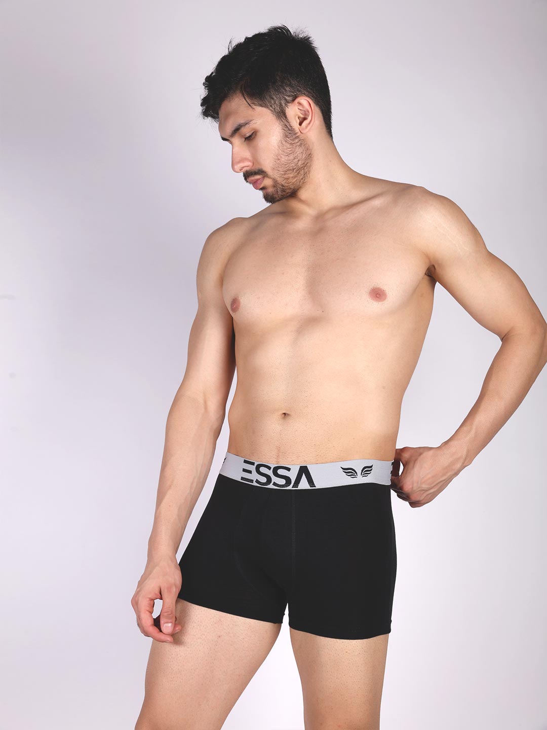 mr fit plain trunk outer elastic for men #color_black