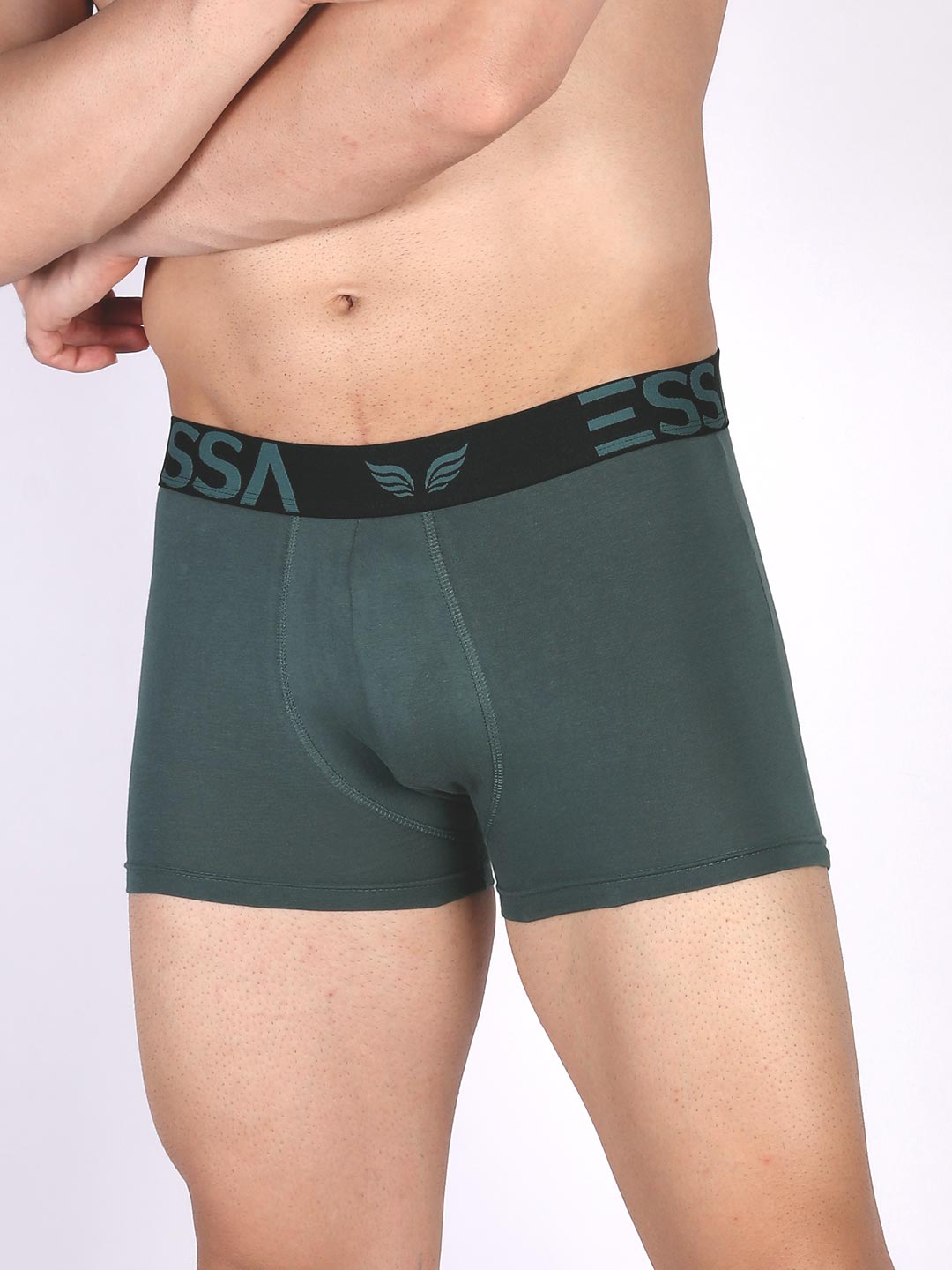 mr fit plain trunk outer elastic for men #color_deep-teal
